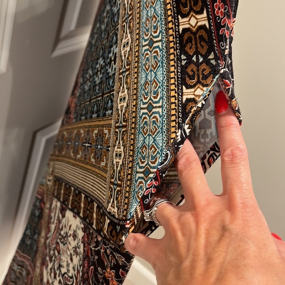 J. Jill Comfy Stretch black Patchwork Maxi Tank Dress Mykonos Mixed media - Picture 8 of 11